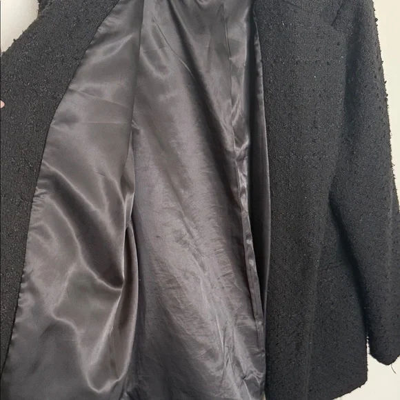 Abercrombie & Fitch black textured tweed blazer - Picture 9 of 11